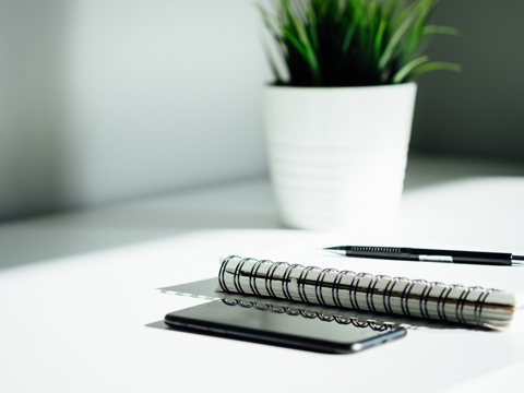 Spiral Bound Notepad On Desk